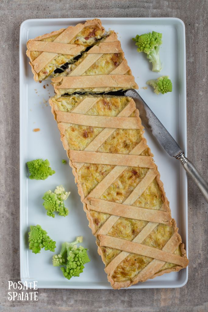 Crostata salata con Porri, pancetta e crème fraiche_Posate Spaiate