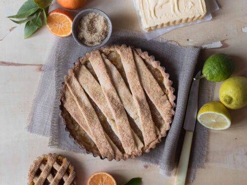 Crostata agli agrumi con farina di mandorle