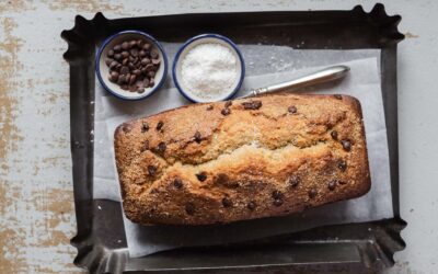 Plumcake al cocco e cioccolato fondente {con panna}