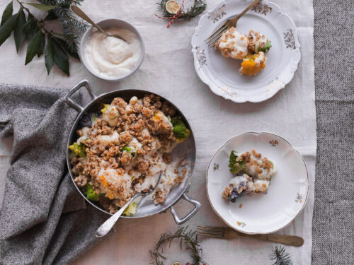 Crumble salato con verdure d’inverno